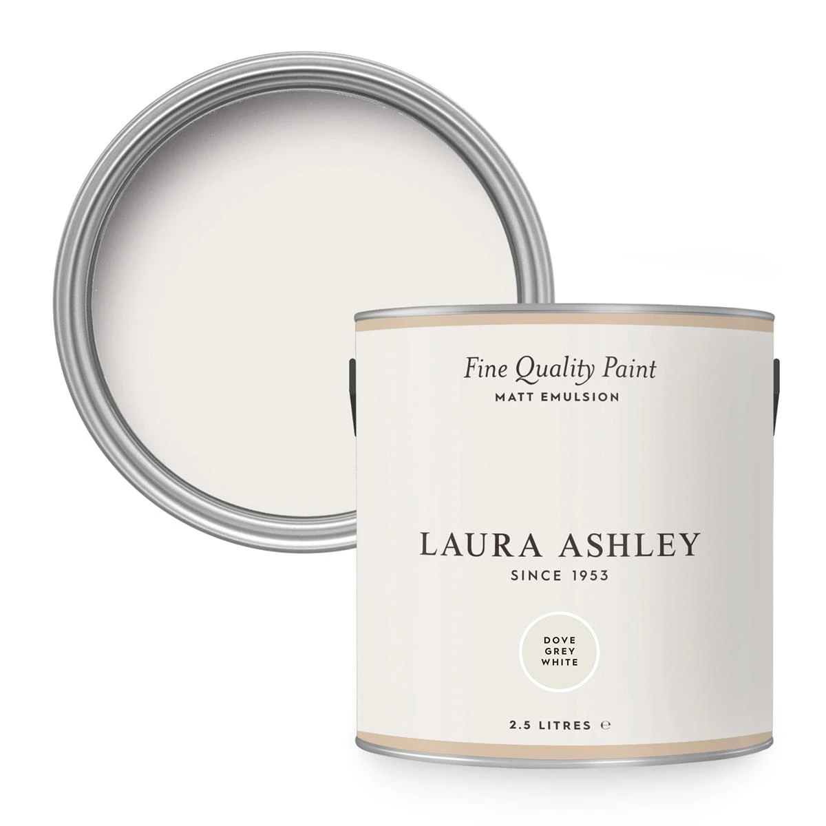 Laura Ashley | Muurverf Mat - Grijs - Dove Grey White - 2,5L