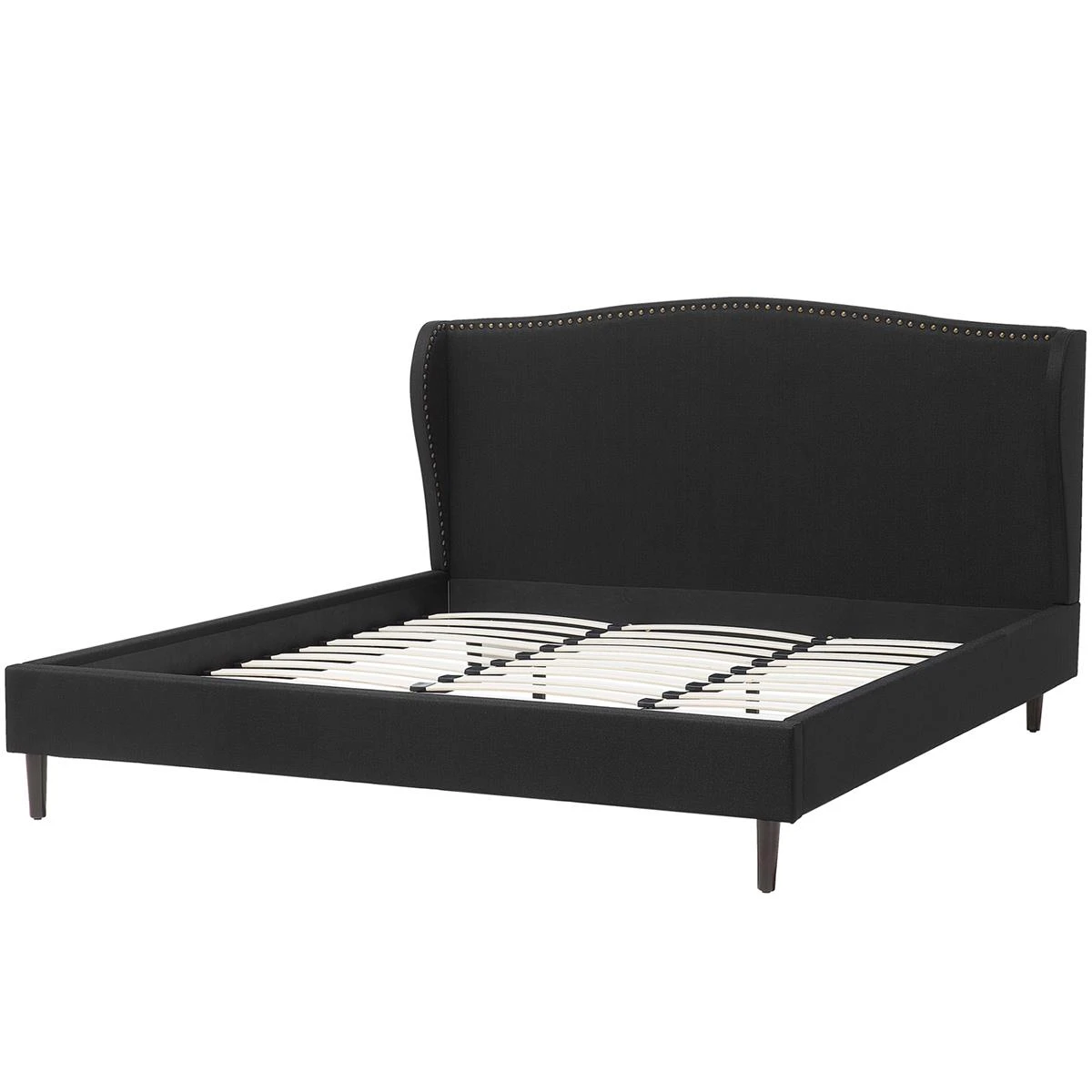 Beliani - COLMAR - Tweepersoonsbed - Zwart - 180 X 200 Cm - Polyester - Afbeelding 5