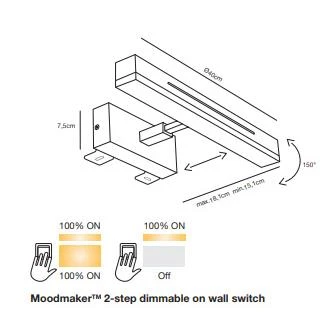 Nordlux Otis 40 Wandlamp LED 2-Step - Afbeelding 5