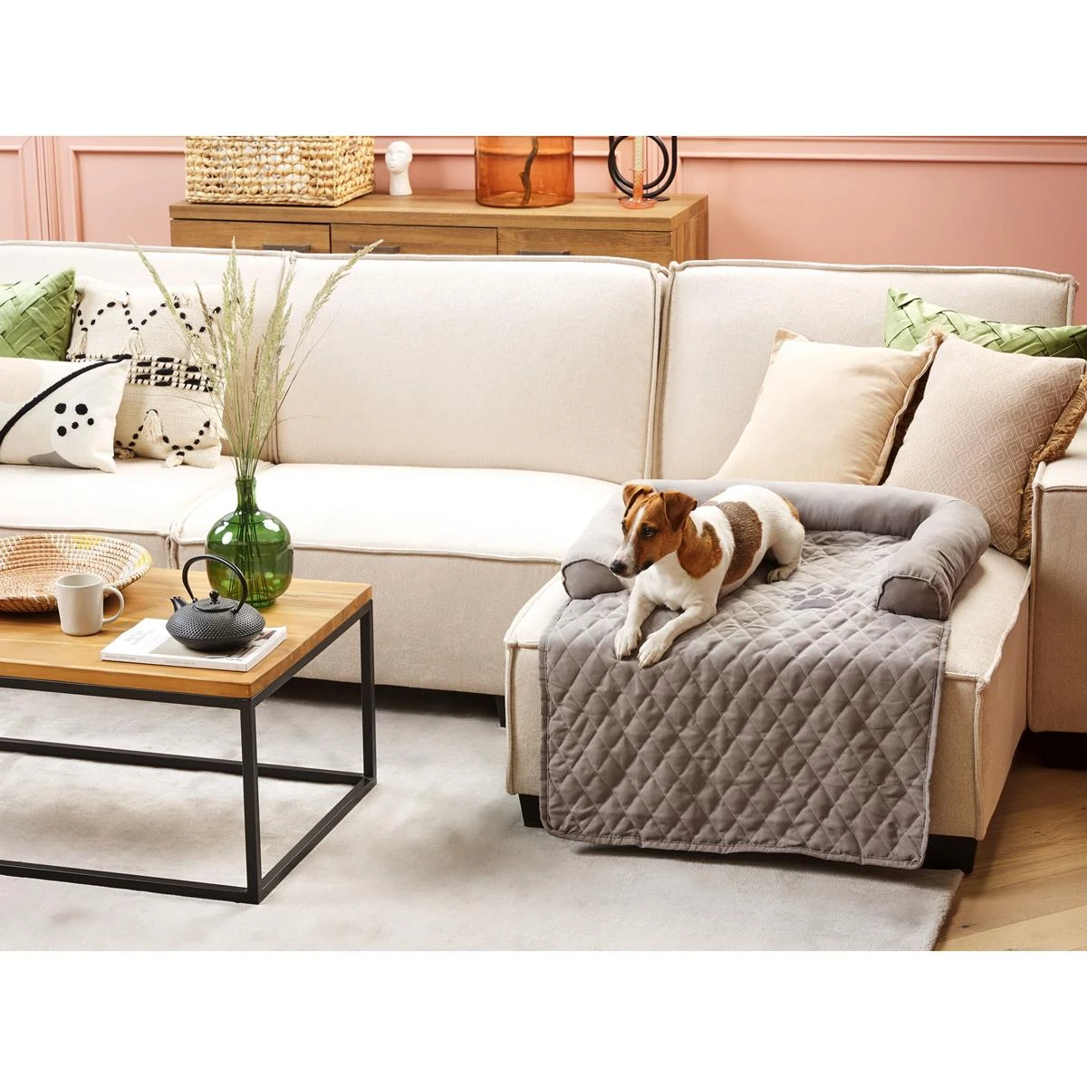 Beliani - BOZAN - Dierenbed - Grijs - Polyester - Afbeelding 2