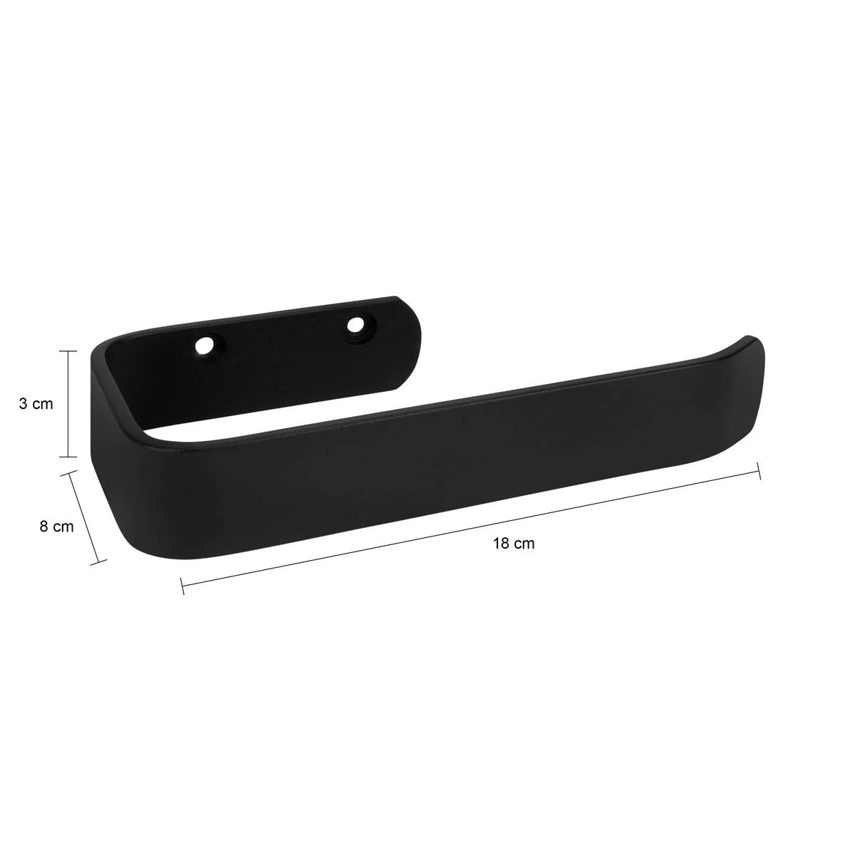 QUVIO Toiletrolhouder - Metaal - Zwart - Afbeelding 3