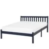 Beliani-FLORAC -Tweepersoonsbed-Blauw-140 X 200 Cm-Dennenhout