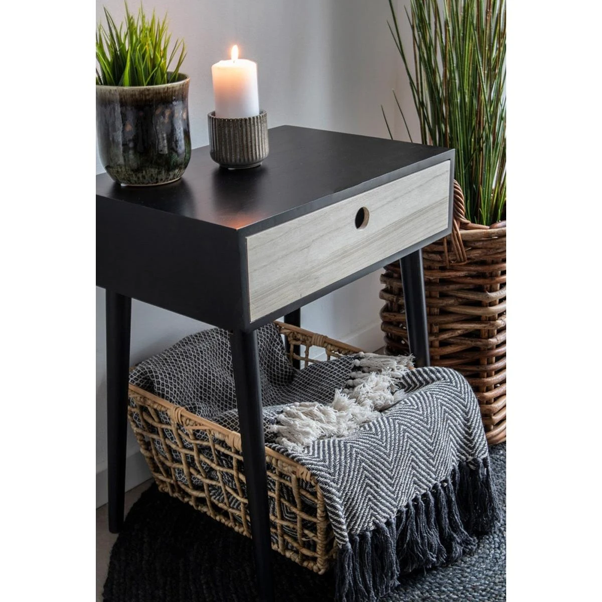 Artichok Elise Houten Nachtkastje Zwart - Afbeelding 2