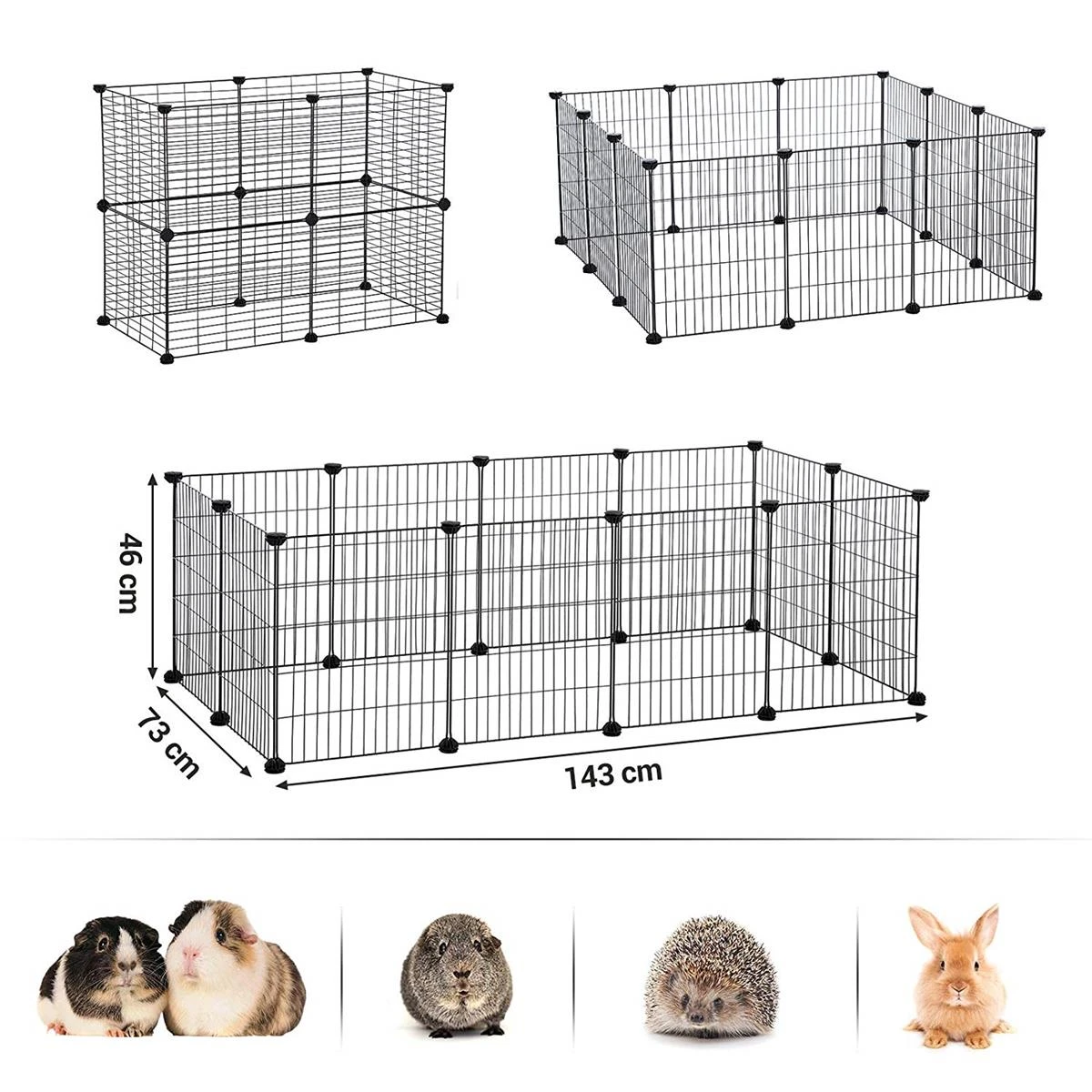 ACAZA Metalen Kooi Zwart - Afbeelding 5