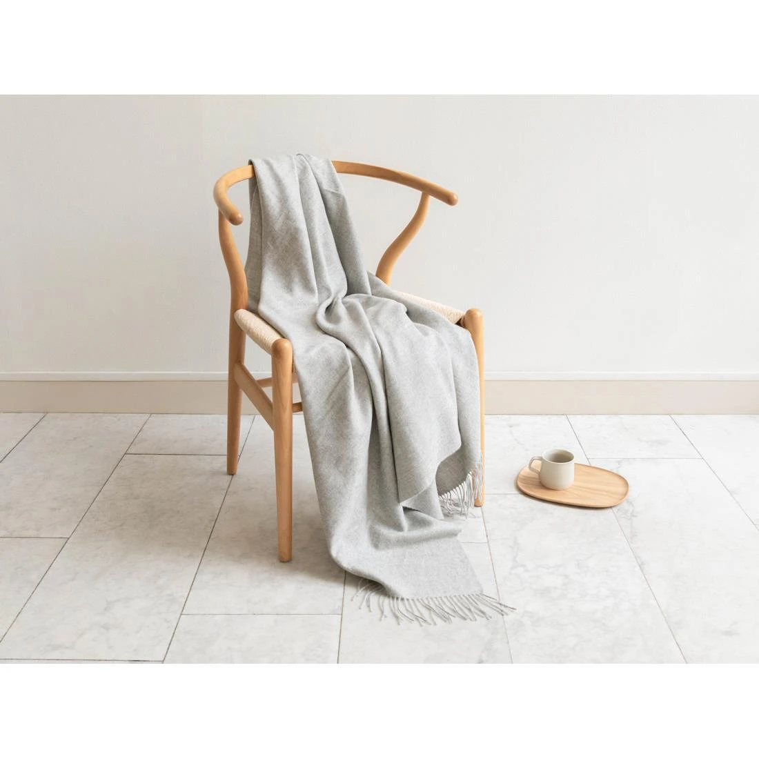 Yumeko Plaid Alpaca Fresh Grey 130x180 - Afbeelding 2