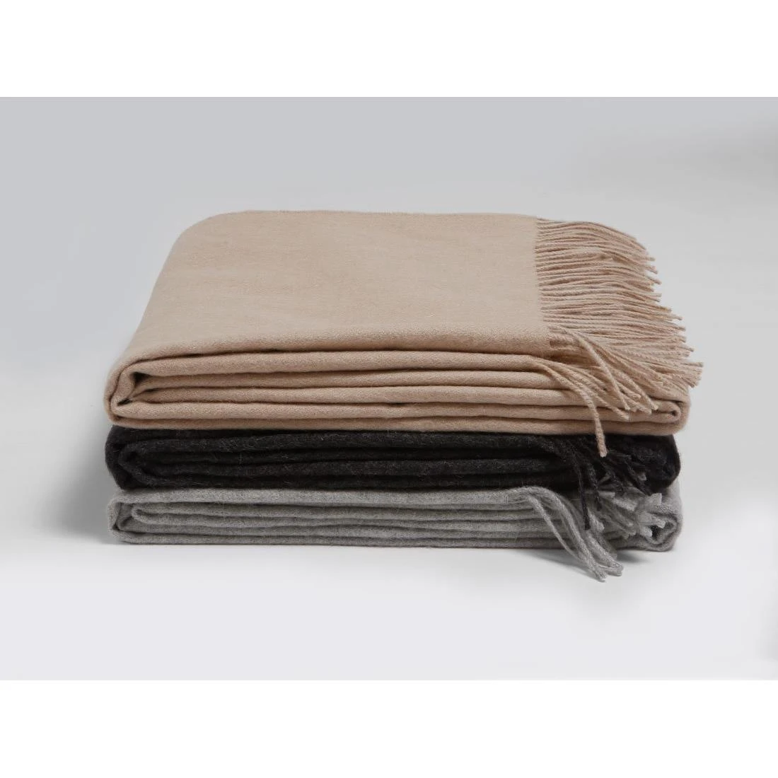 Yumeko Plaid Alpaca Fresh Grey 130x180 - Afbeelding 3