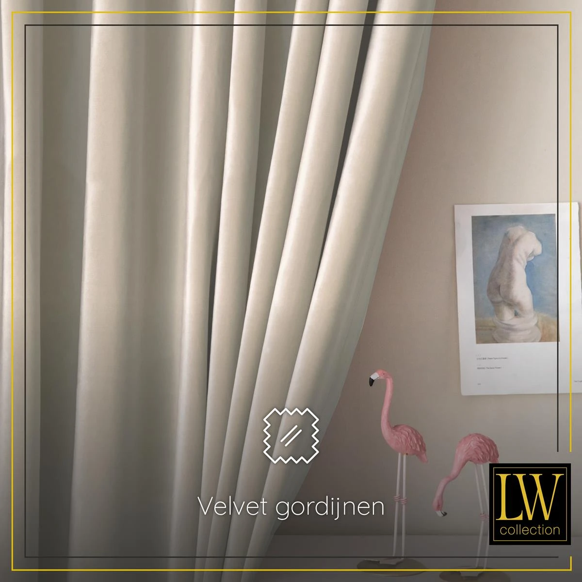 LW Collection Kant En Klaar Gordijnen Beige 290x245 - Afbeelding 2