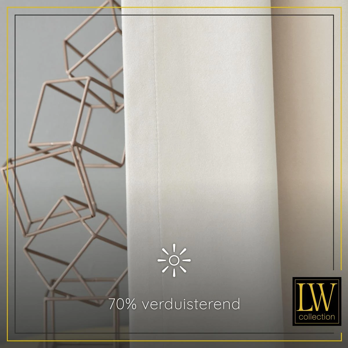 LW Collection Kant En Klaar Gordijnen Beige 290x245 - Afbeelding 6