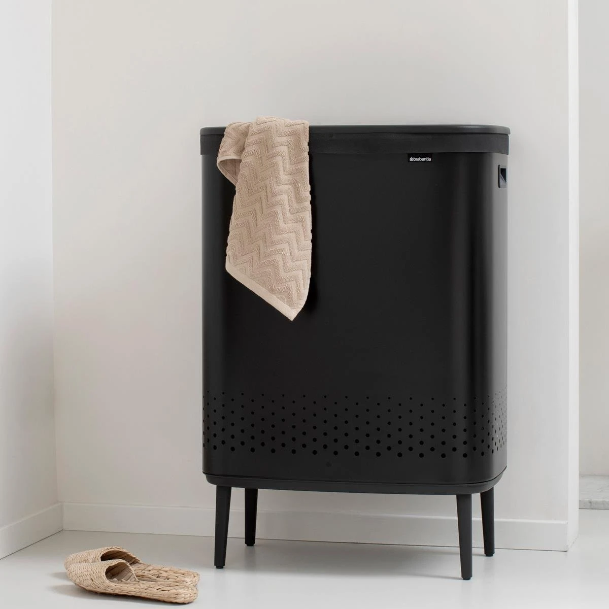 Brabantia Bo Hi Wasbox 2 X 45 L - Matt Black - Afbeelding 2