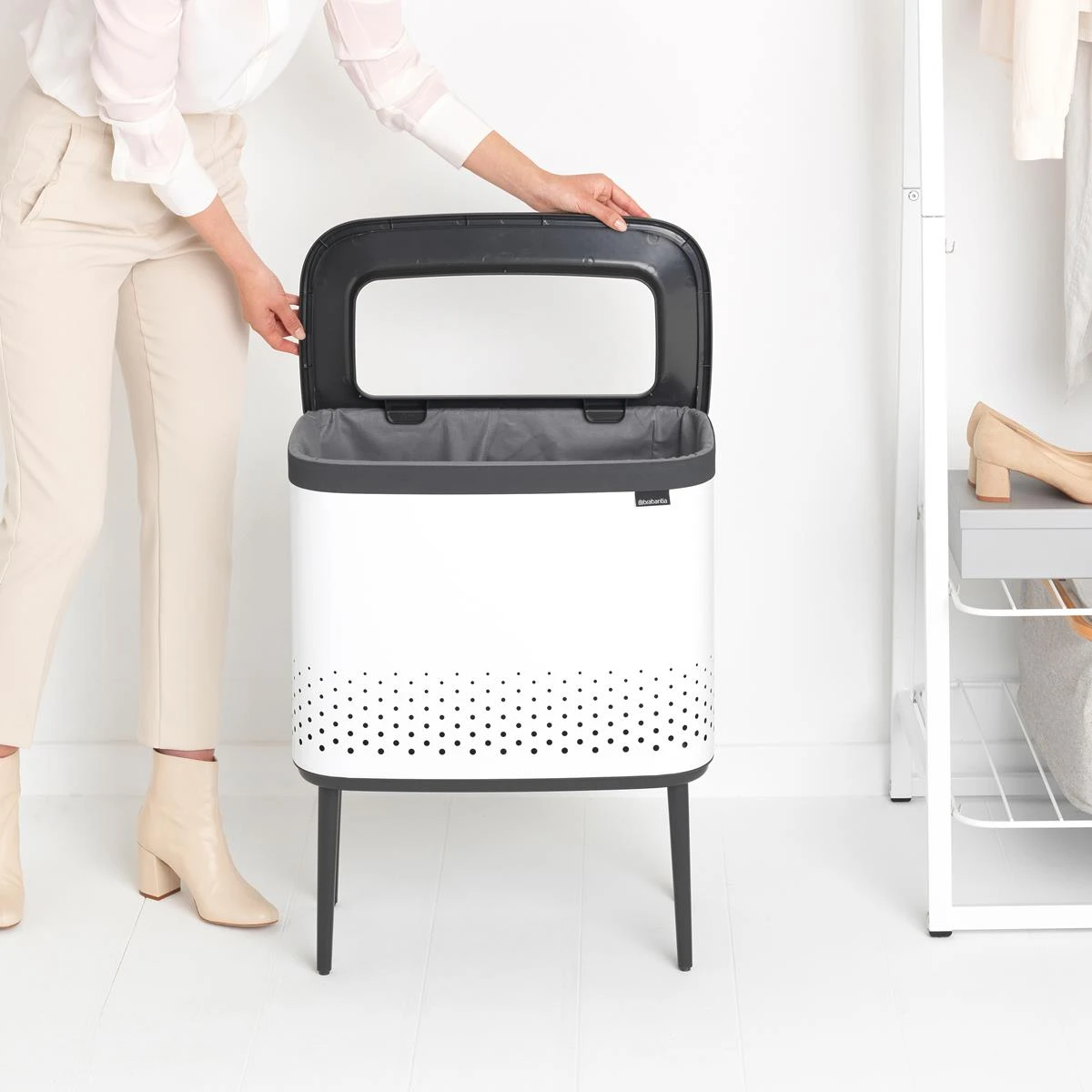 Brabantia Bo Wasbox 60 L - White - Afbeelding 3