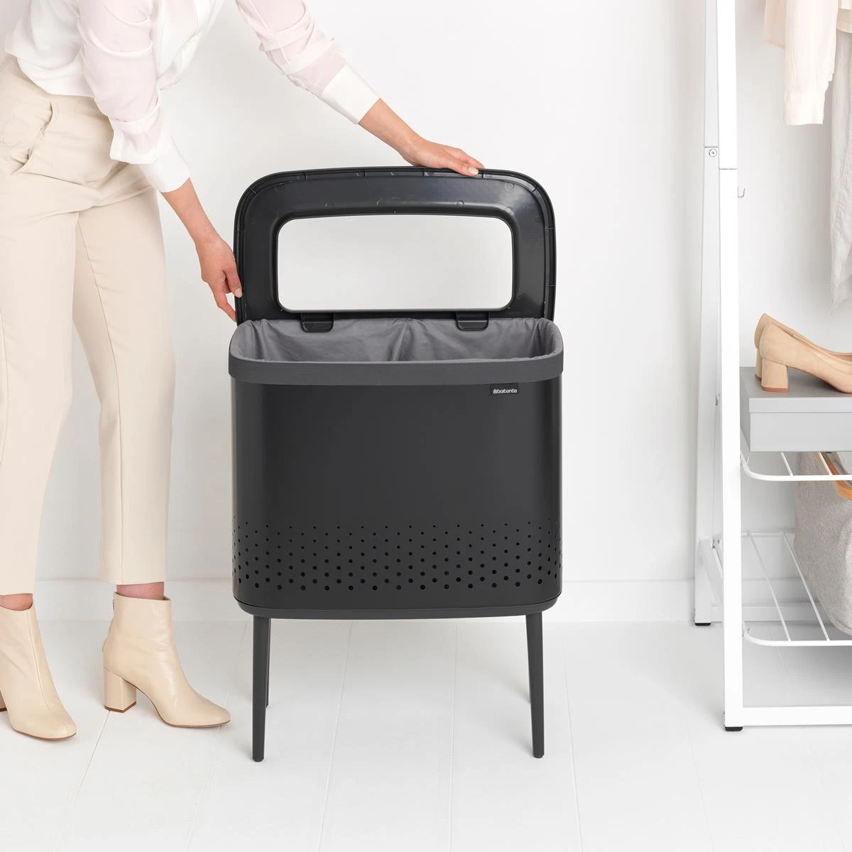 Brabantia Bo Wasbox 60 L - Mat Black - Afbeelding 3