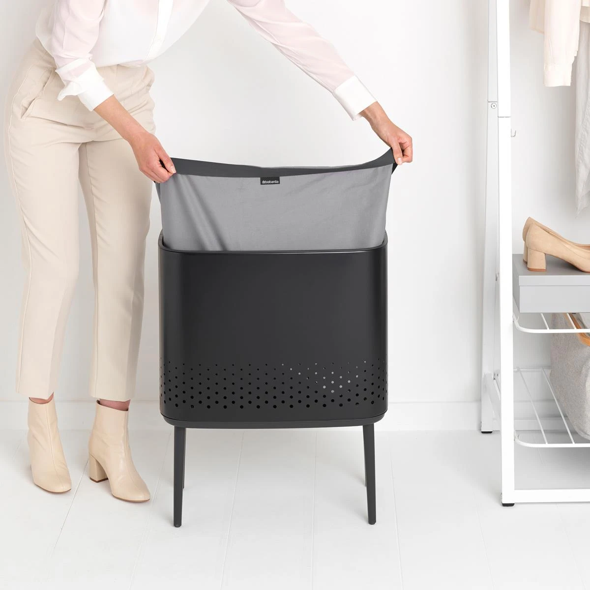 Brabantia Bo Wasbox 60 L - Mat Black - Afbeelding 4