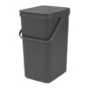 Brabantia Sort & Go Afvalemmer / Opberger 16 L - Donkergrijs