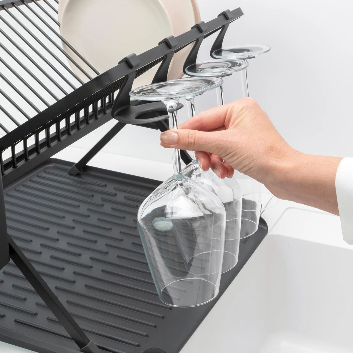 Brabantia Sink Side Inklapbaar Afdruiprek - Dark Grey - Afbeelding 5