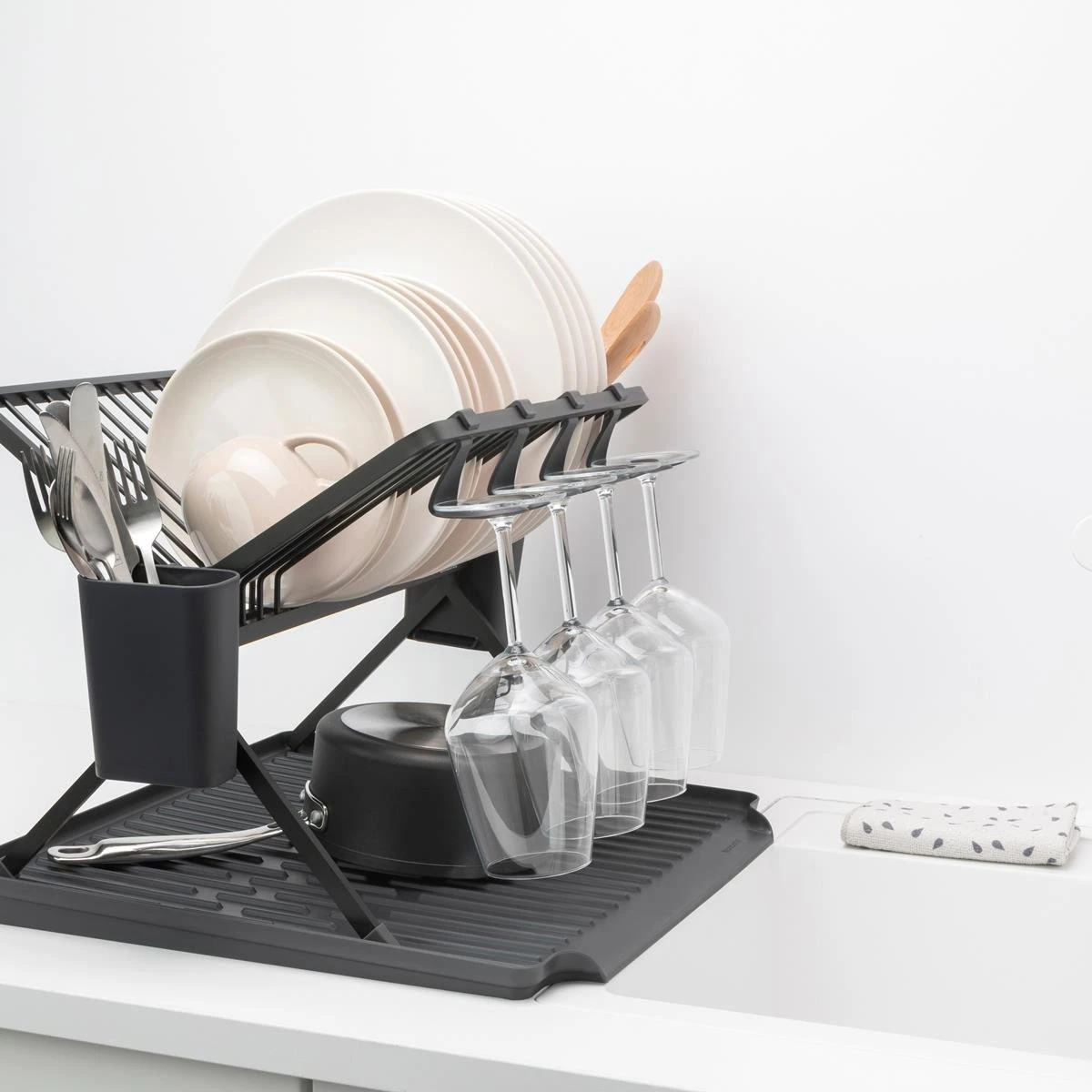 Brabantia Sink Side Inklapbaar Afdruiprek - Dark Grey - Afbeelding 7