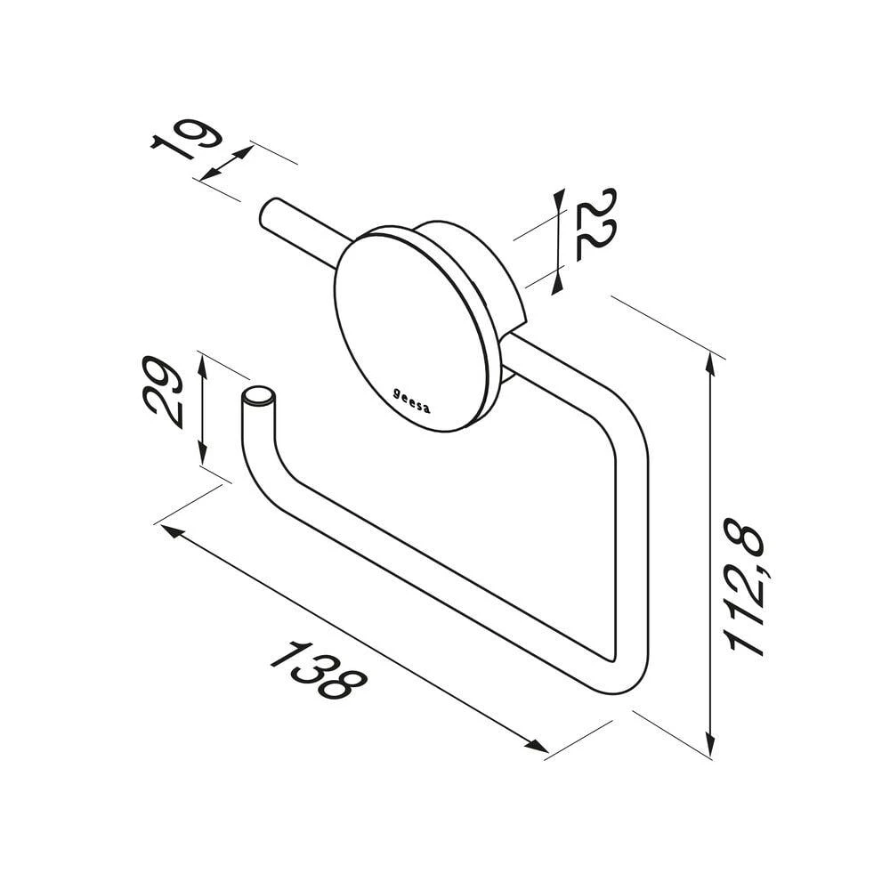 Geesa Opal Toiletrolhouder - Zonder Klep - Goud - Afbeelding 4
