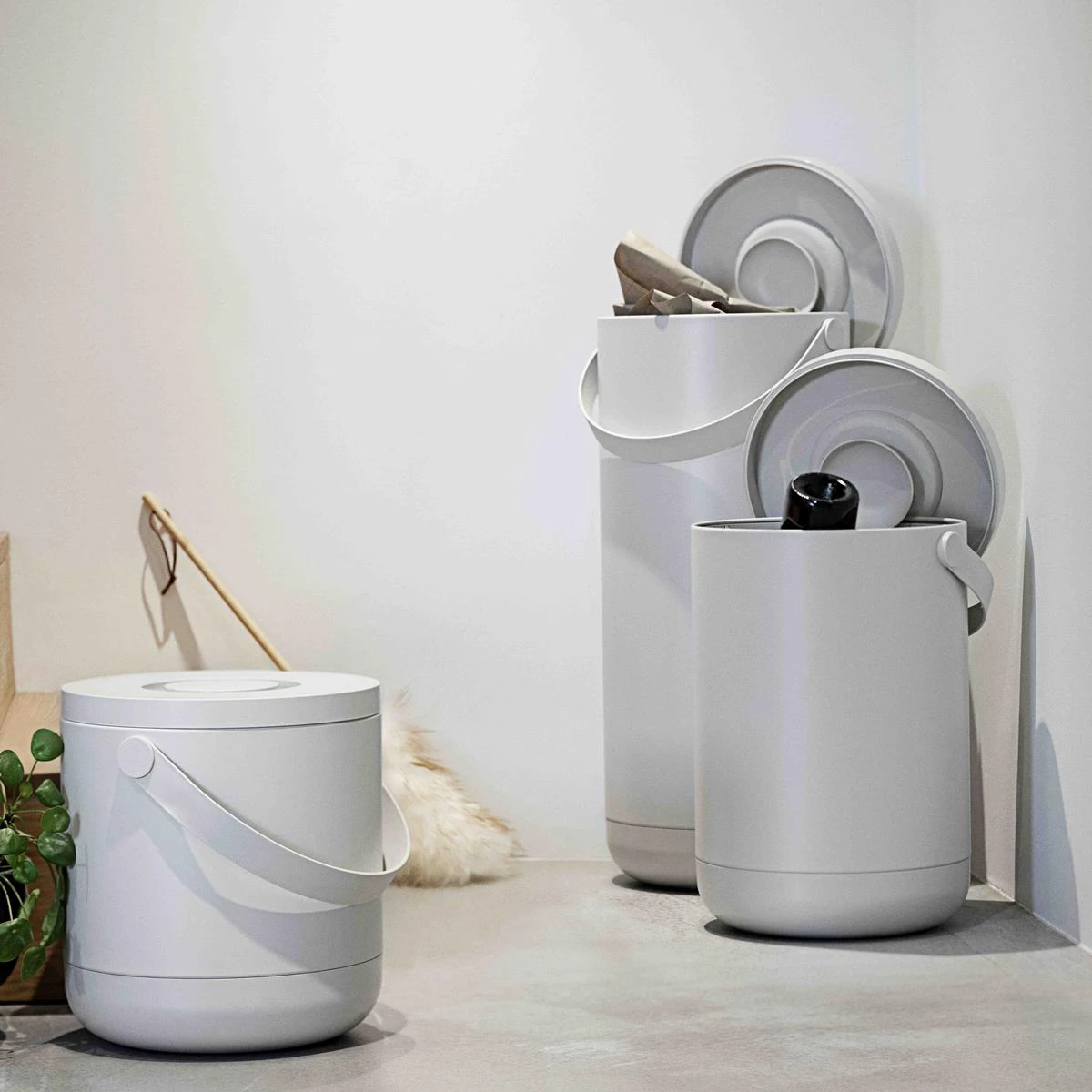 Zone Denmark Circular Afvalemmer 3 Liter - Warm Grijs - Afbeelding 2