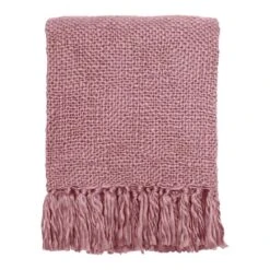 Malagoon Misty Pink Solid Plaid 125 X 150 Cm