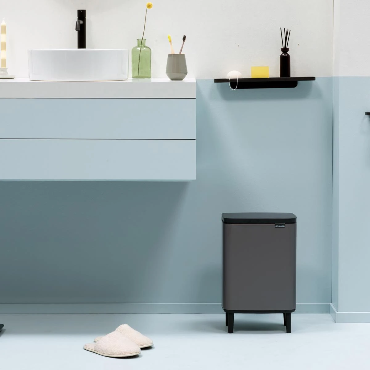 Brabantia Bo Hi Afvalemmer 12 L - Platinum - Afbeelding 16