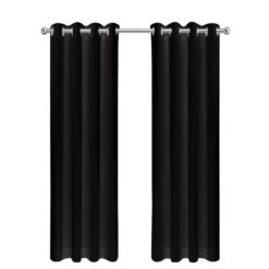 LW Collection Kant En Klaar Gordijnen Zwart 140x270cm
