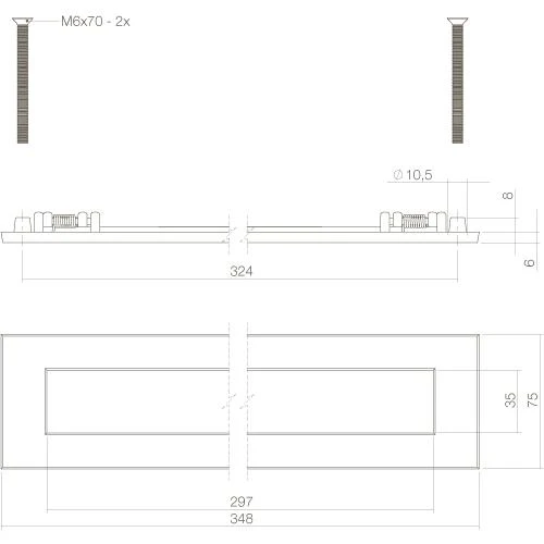 Intersteel Brievenbus Met Veer Messing Ongelakt - Afbeelding 2