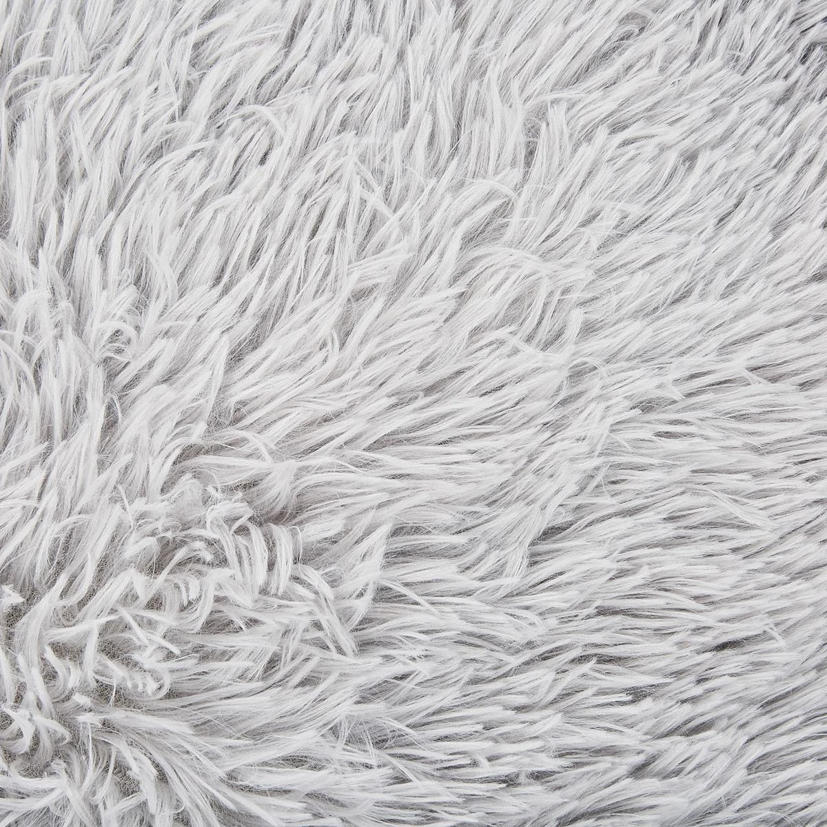 Beliani - KULU - Dierenbed - Lichtgrijs - Nepbont - Afbeelding 4