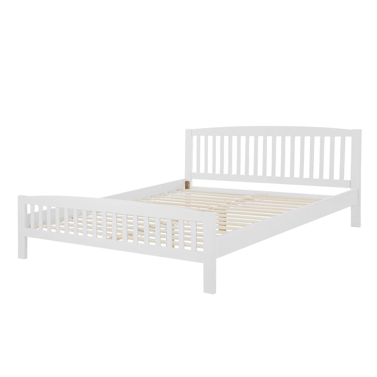 Beliani - CASTRES - Tweepersoonsbed - Wit - 180 X 200 Cm - Dennenhout - Afbeelding 3