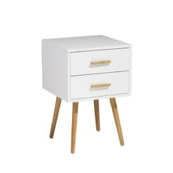 Beliani - ALABAMA - Nachtkastje - Wit - MDF