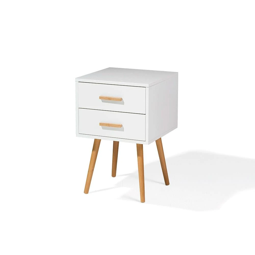 Beliani - ALABAMA - Nachtkastje - Wit - MDF - Afbeelding 3