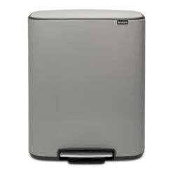 Brabantia Bo Pedaalemmer 2 X 30 L - Mineral Concrete Grey
