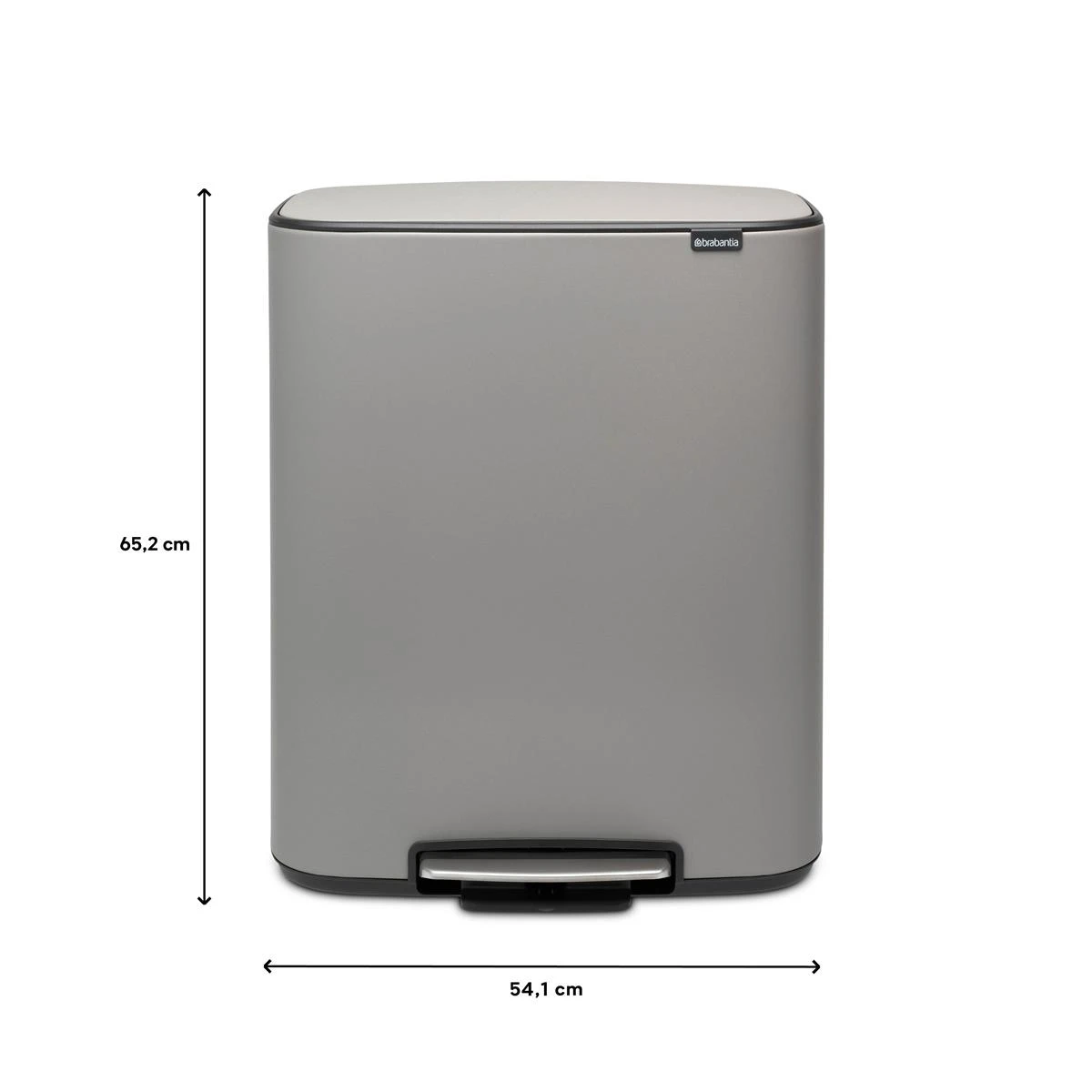 Brabantia Bo Pedaalemmer 2 X 30 L - Mineral Concrete Grey - Afbeelding 17