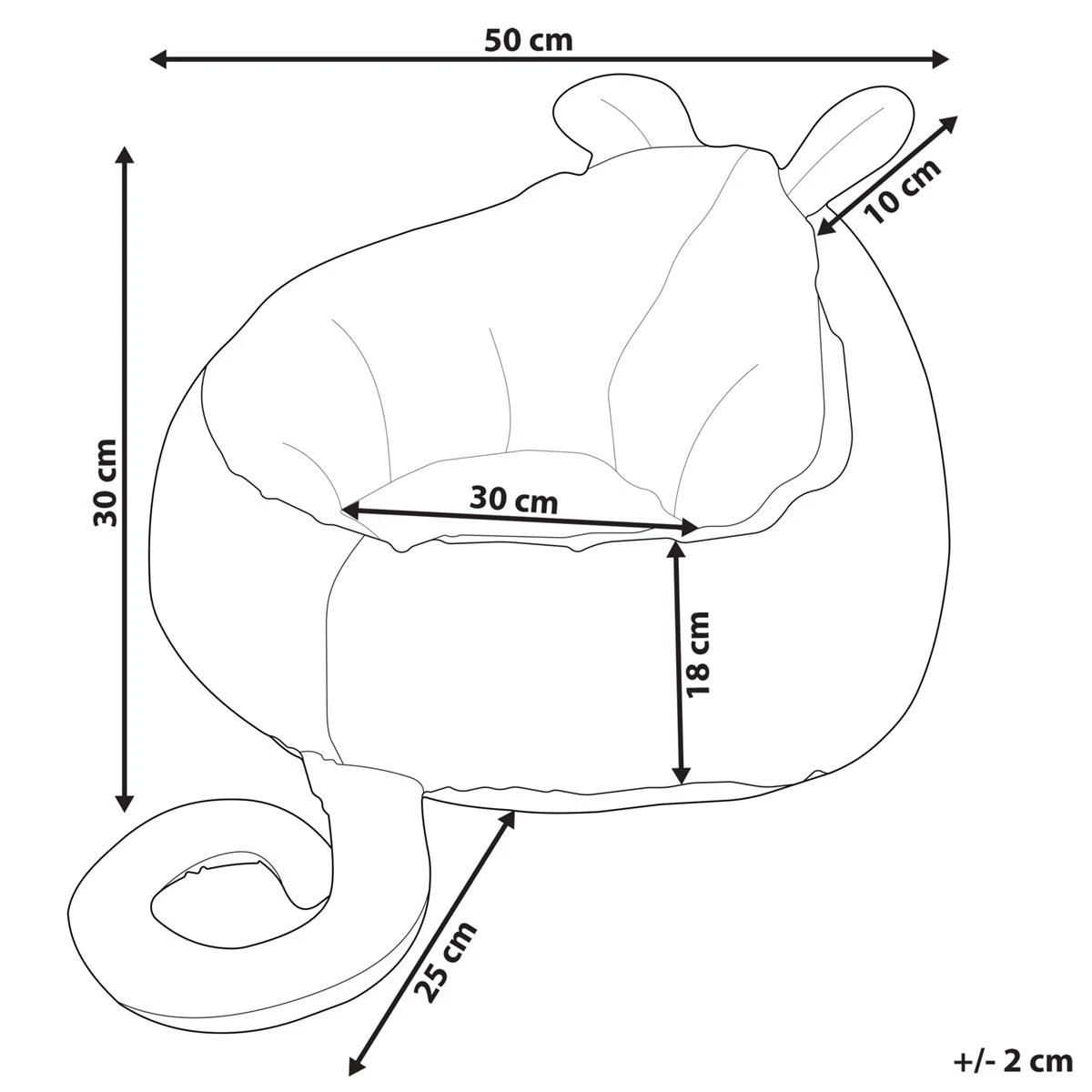 Beliani - HASSA - Dierenbed - Oranje - Fluweel - Afbeelding 7