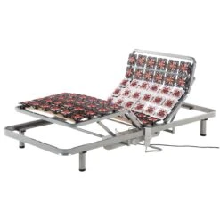 Beliani - STAR - Elektrische Lattenbodem - Grijs - 90 X 200 Cm - Staal