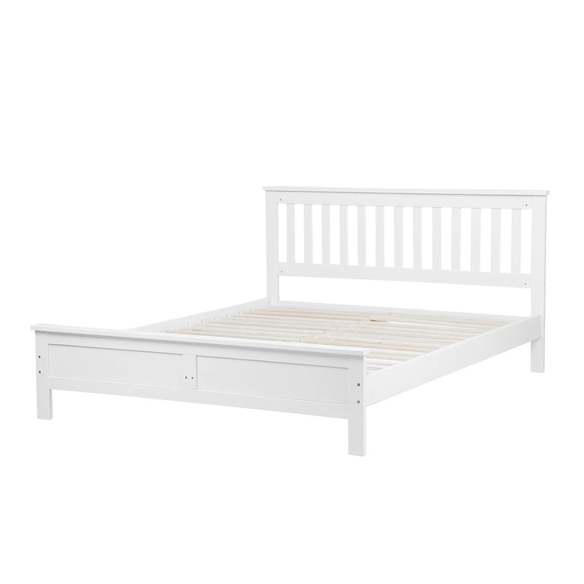 Beliani - MAYENNE - Tweepersoonsbed - Wit - 180 X 200 Cm - Dennenhout - Afbeelding 5