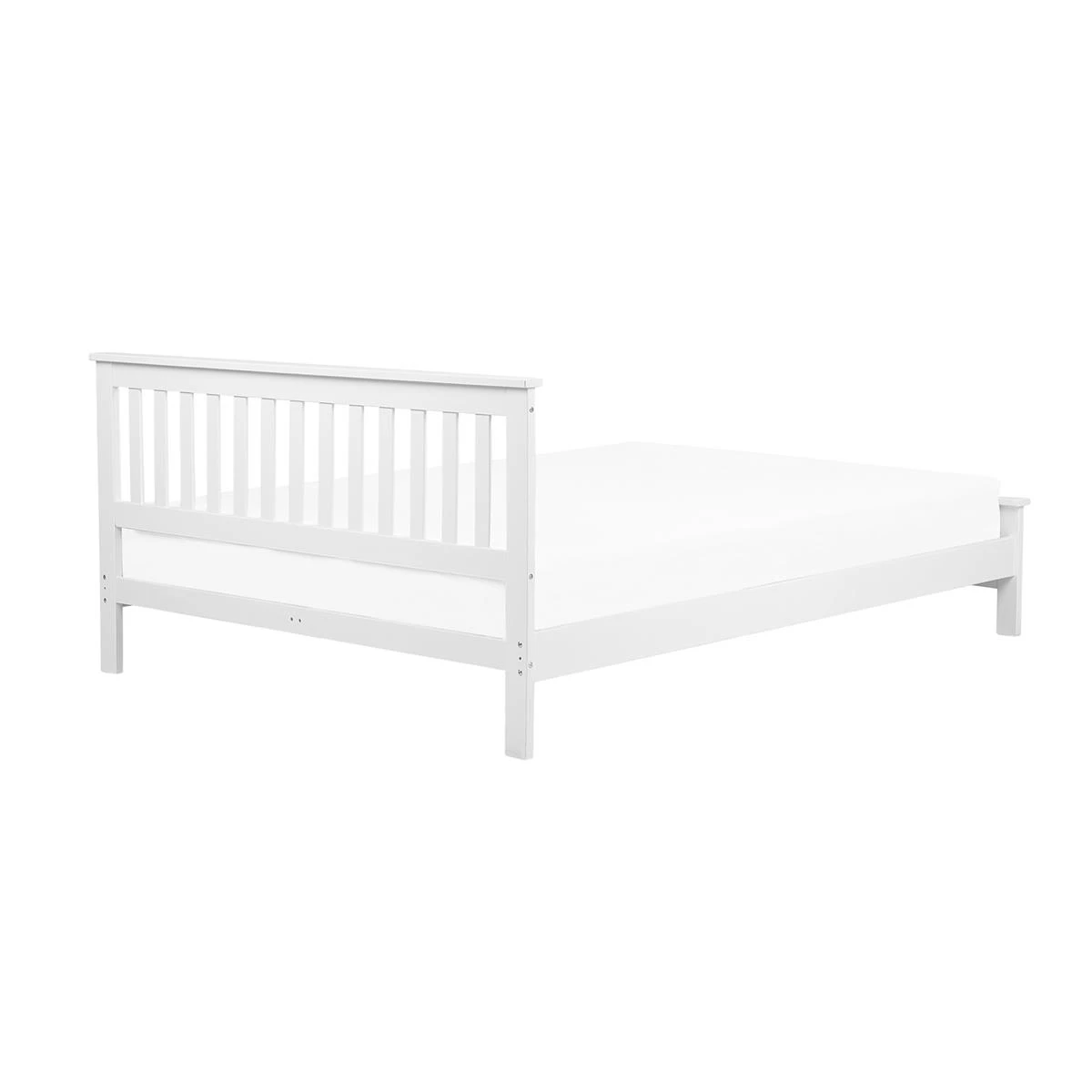 Beliani - MAYENNE - Tweepersoonsbed - Wit - 180 X 200 Cm - Dennenhout - Afbeelding 4
