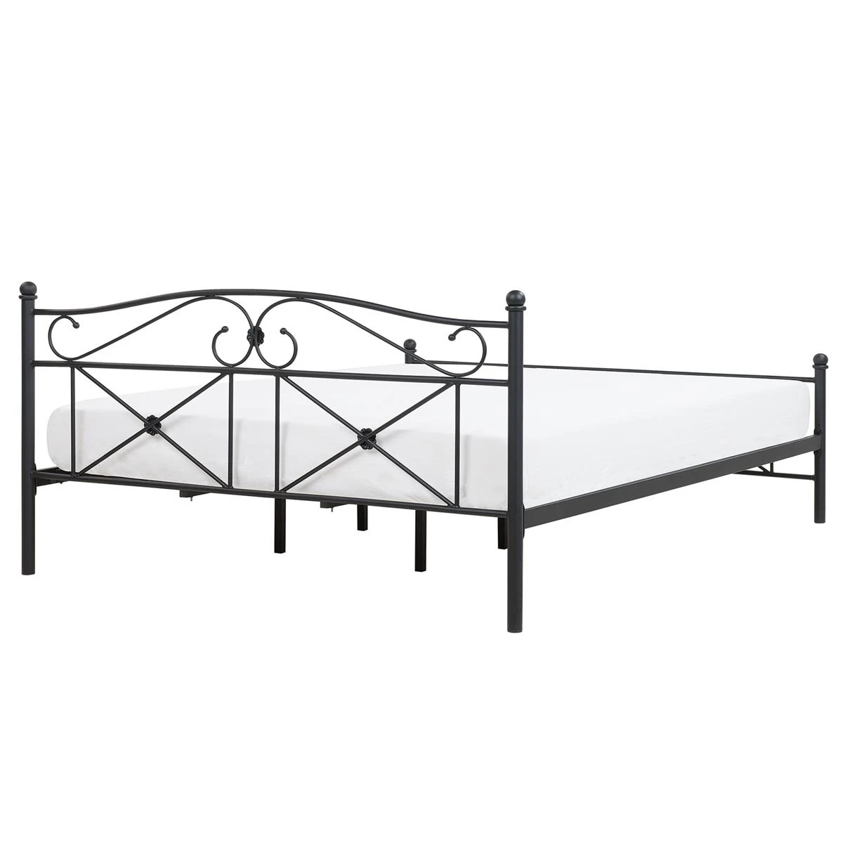 Beliani - RODEZ - Tweepersoonsbed - Zwart - 180 X 200 Cm - Metaal - Afbeelding 4