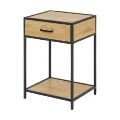 Lisomme Vic Houten Nachtkastje Naturel - 42 X 35 Cm