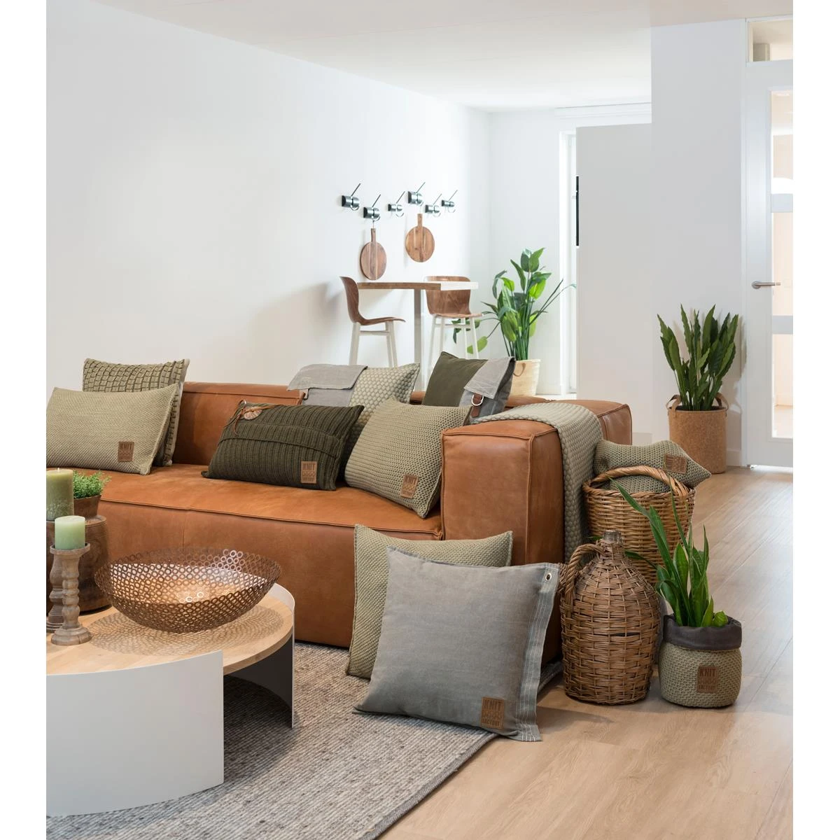 Knit Factory Maxx Gebreid Plaid - Woondeken - Beige - 160x130 Cm - Afbeelding 5