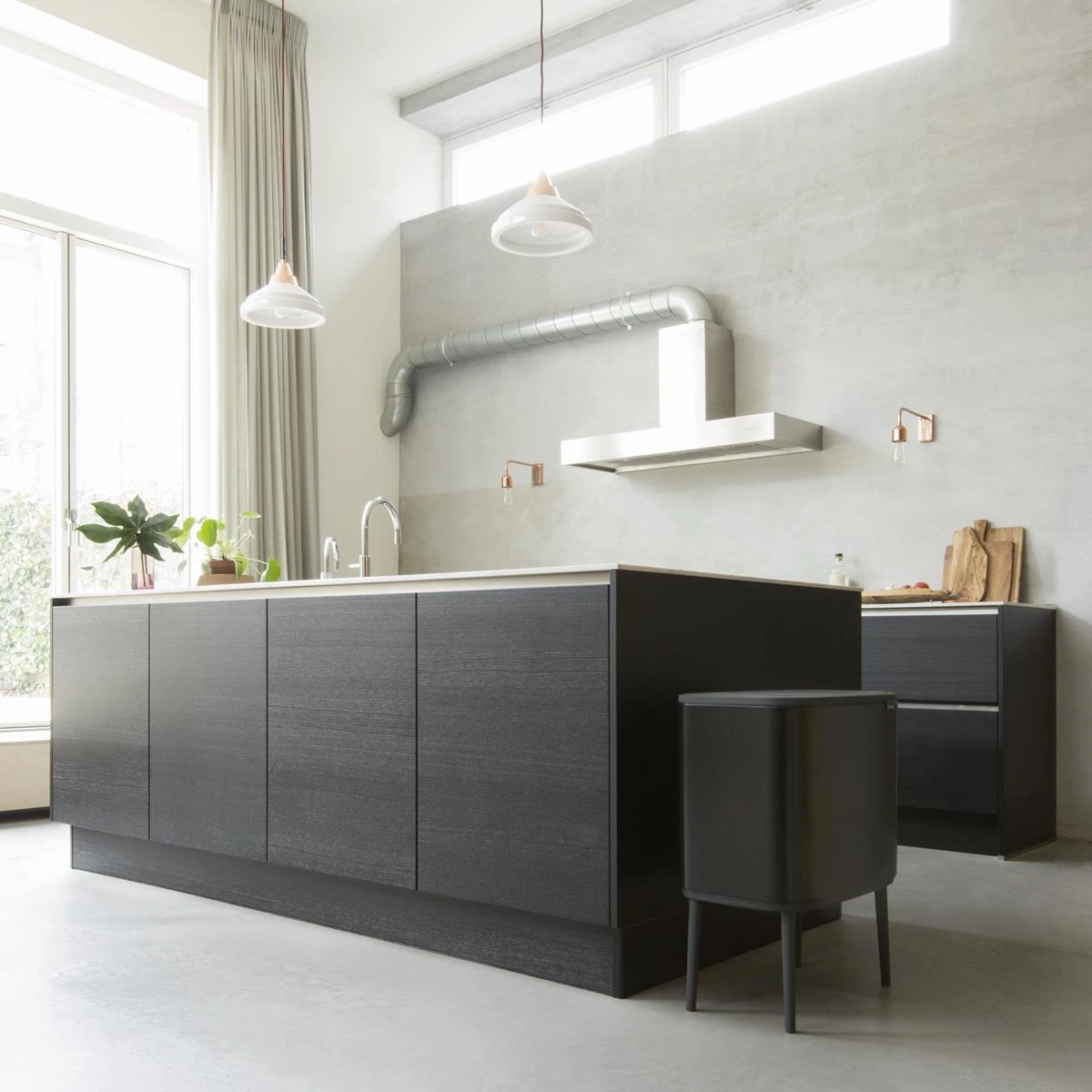 Brabantia Bo Touch Bin Afvalemmer 11 + 23 L - Zwart - Afbeelding 2