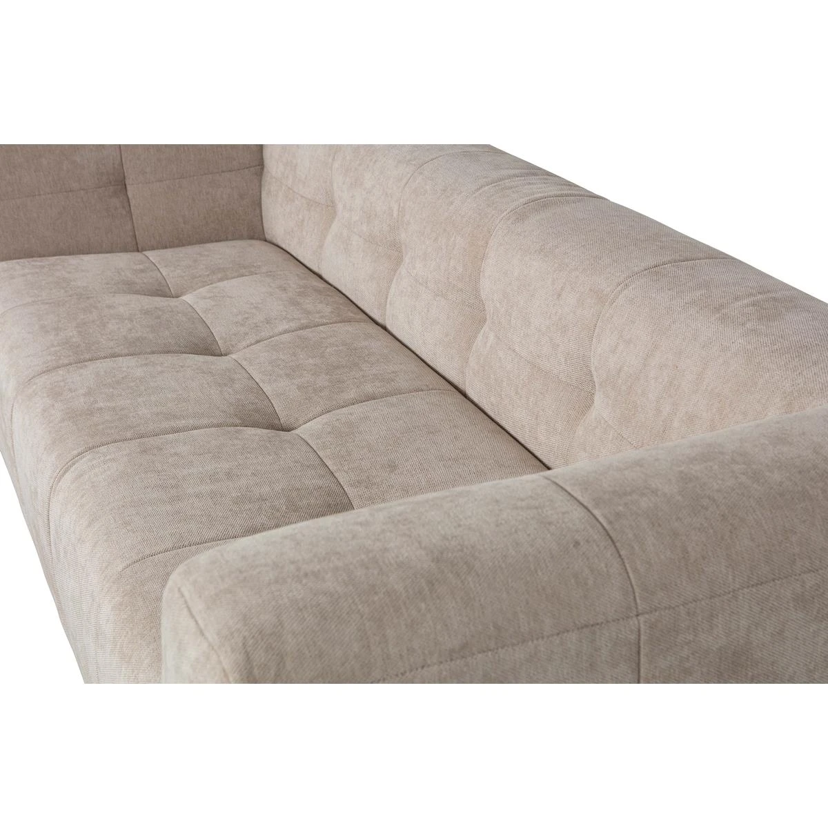 Basiclabel Grid 3-Zits Bank - Stof - Zand - 73x230x98 - Afbeelding 6