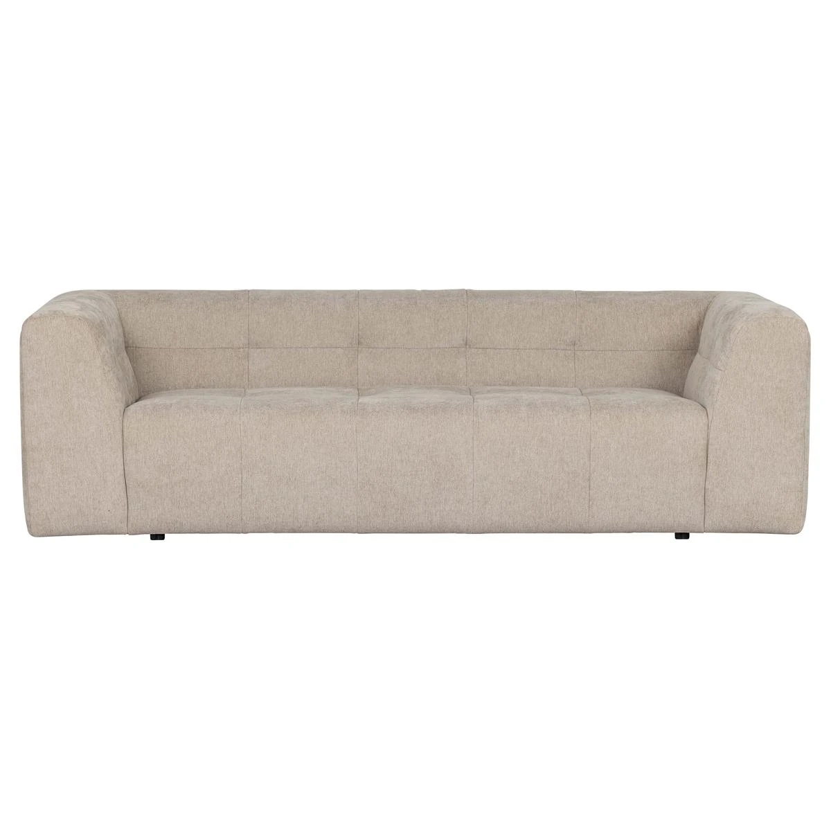 Basiclabel Grid 3-Zits Bank - Stof - Zand - 73x230x98