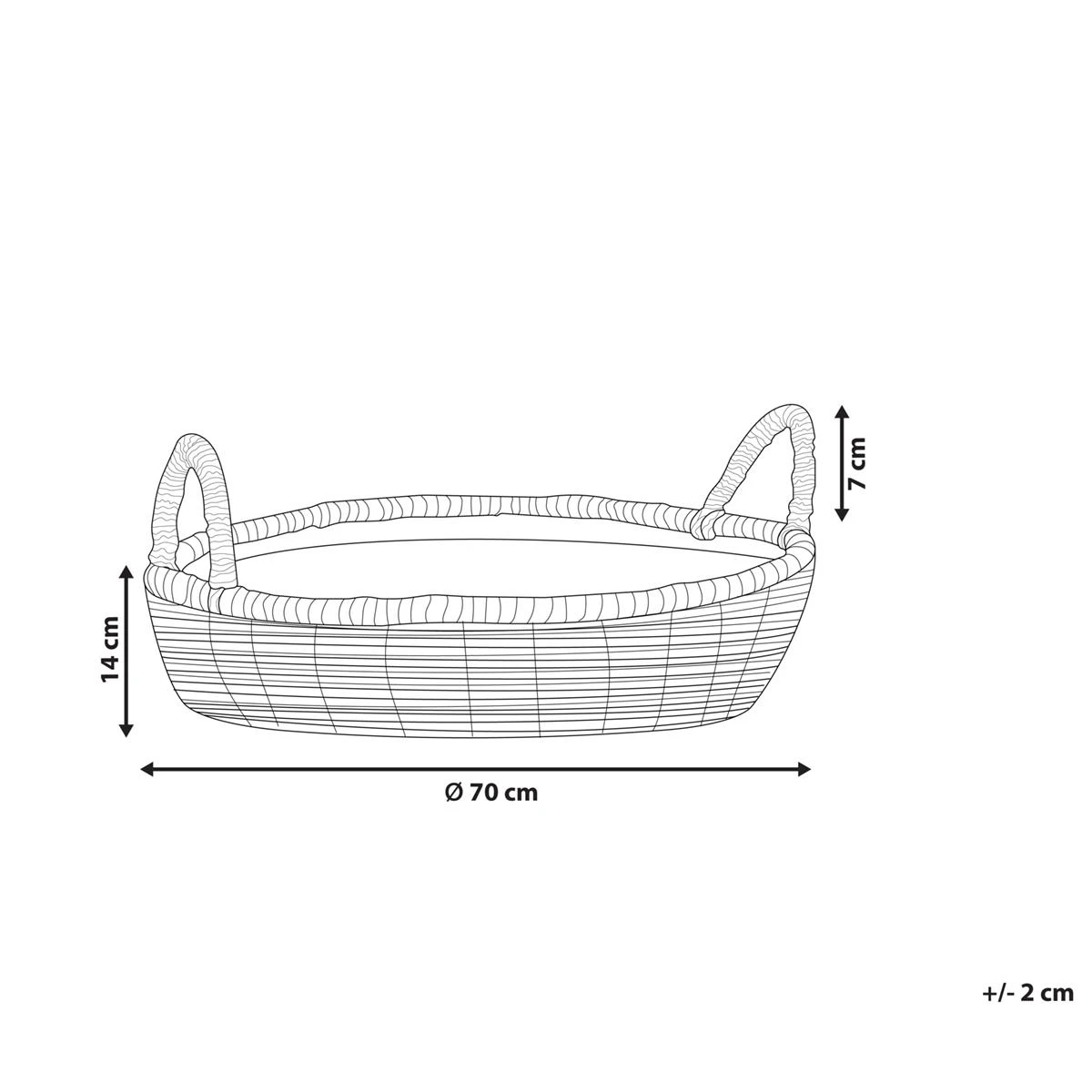 Beliani - DALAMAN - Dierenbed - Grijs - 70 Cm - Katoen - Afbeelding 7