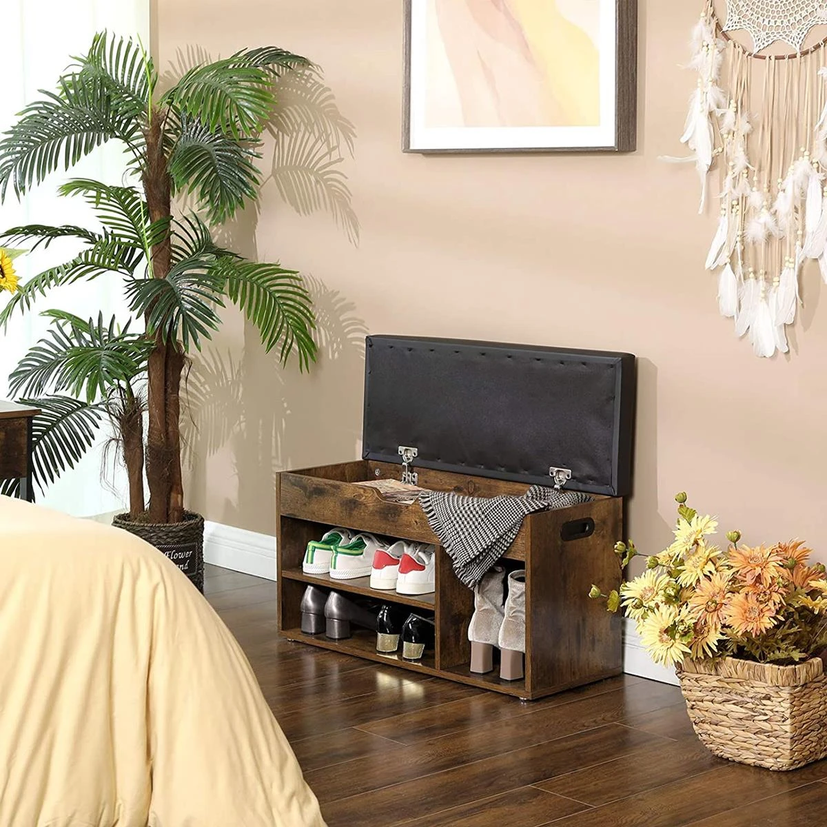 ACAZA Schoenenkast Vintage Bruin - Afbeelding 2