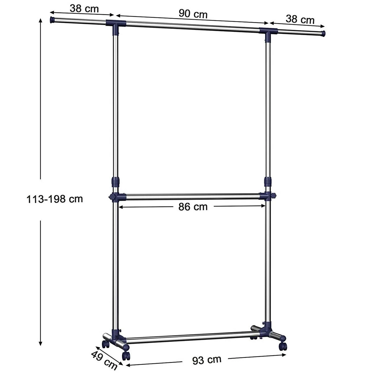 ACAZA Kledingrek Zilvergrijs - Afbeelding 7