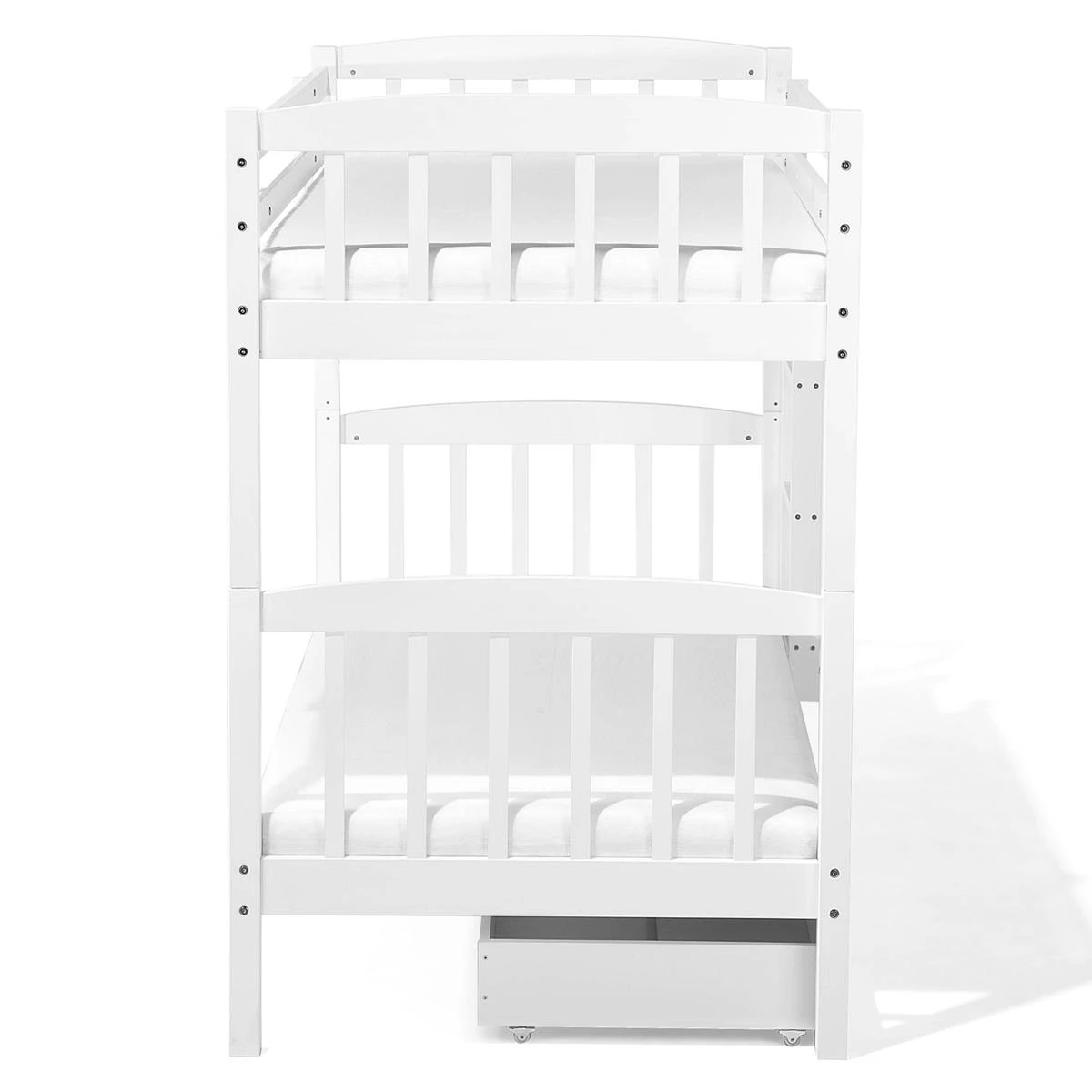 Beliani-REVIN -Stapelbed Met Opbergruimte-Wit-90 X 200 Cm-Dennenhout - Afbeelding 6