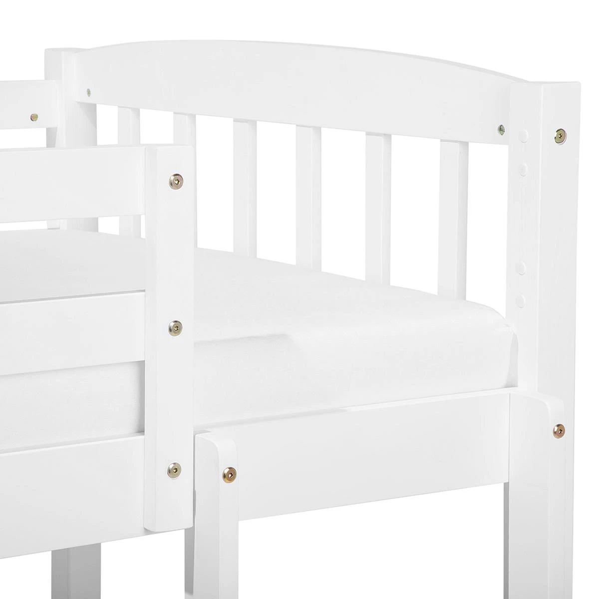 Beliani-REVIN -Stapelbed Met Opbergruimte-Wit-90 X 200 Cm-Dennenhout - Afbeelding 10