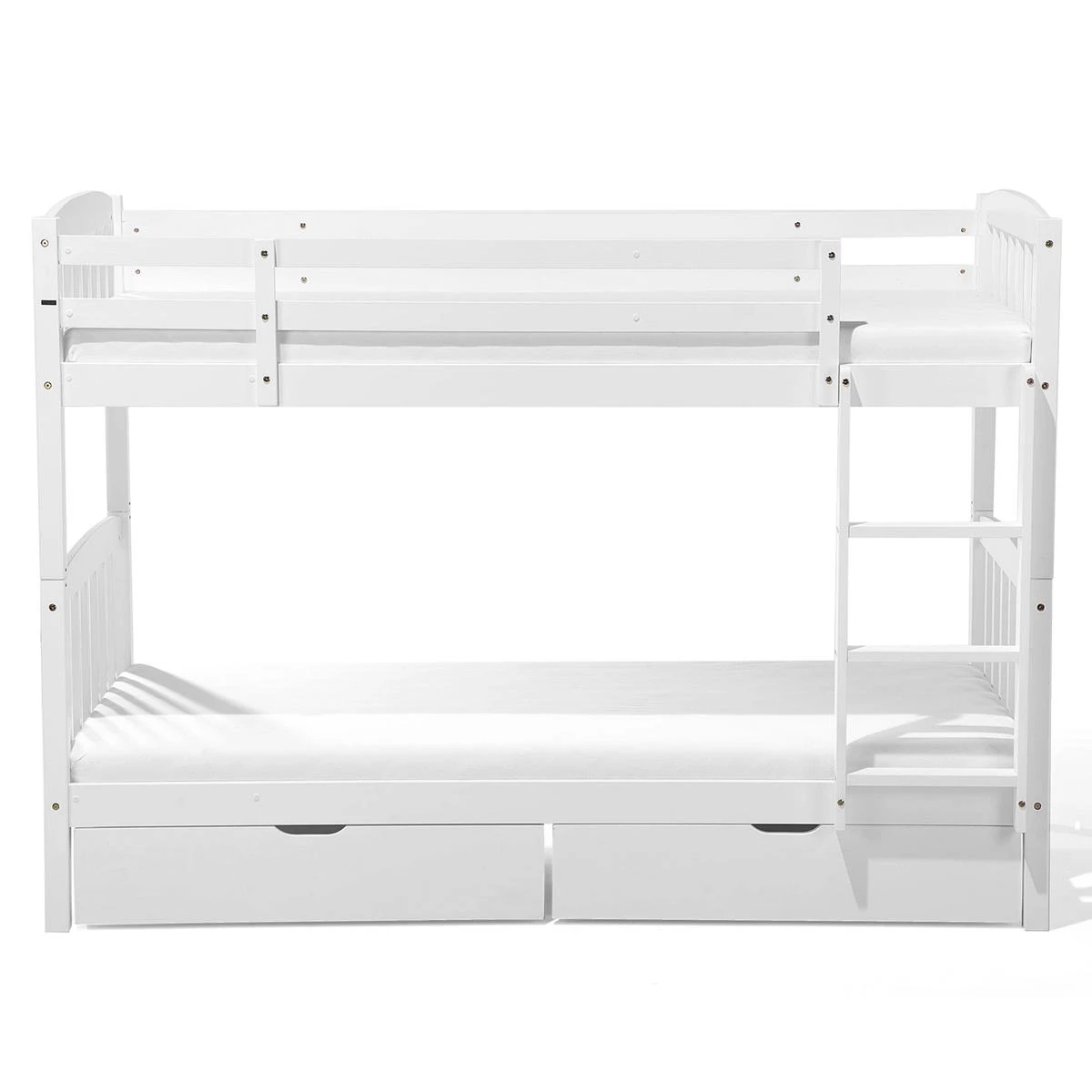 Beliani-REVIN -Stapelbed Met Opbergruimte-Wit-90 X 200 Cm-Dennenhout - Afbeelding 5