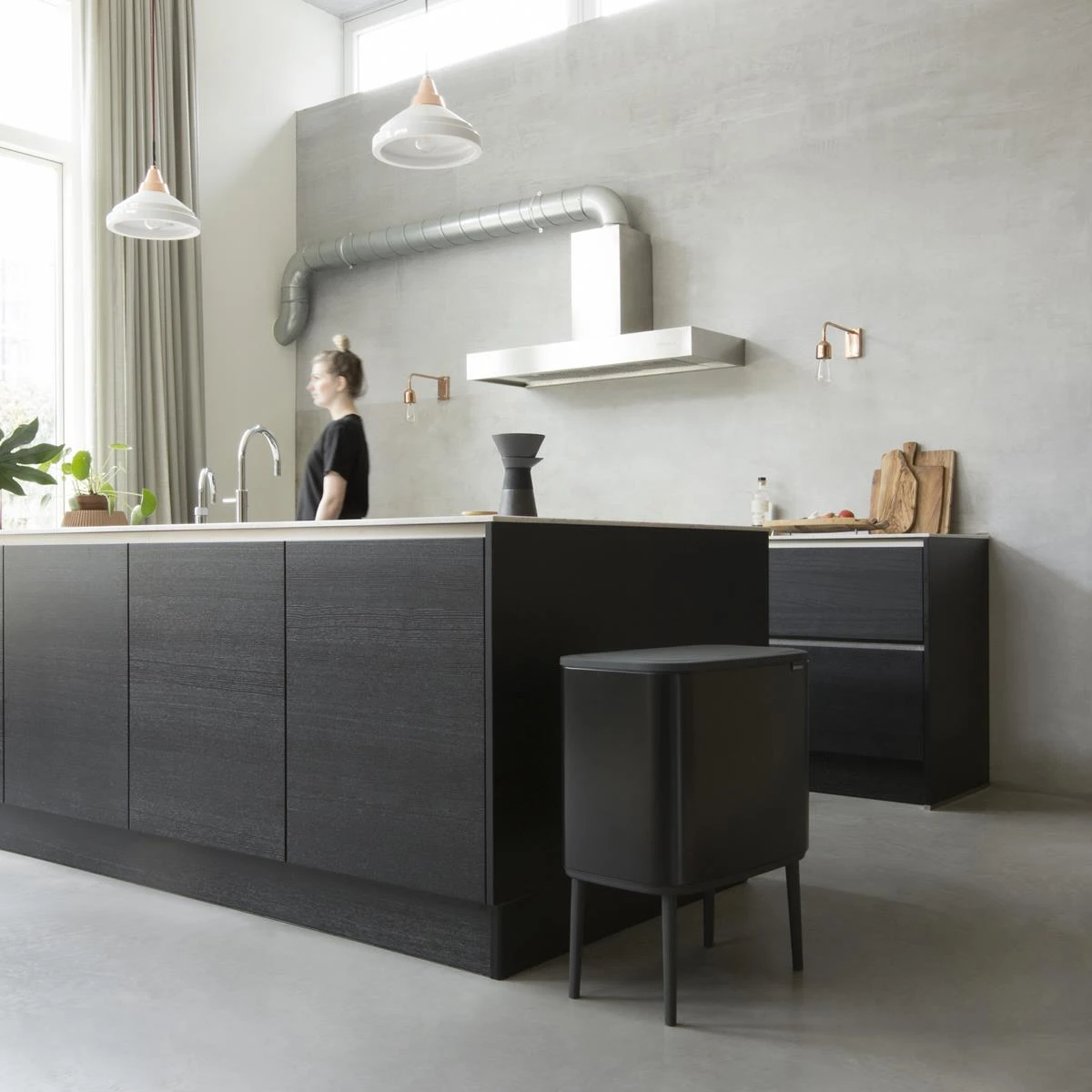 Brabantia Bo Touch Bin Afvalemmer 3 X 11 L - Zwart - Afbeelding 17