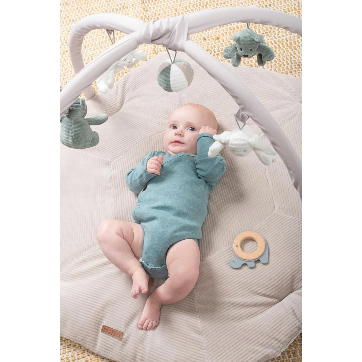 Baby's Only Speelkleed Sense - Zeegroen|Kiezelgrijs|Wit - 94x83 Cm - Afbeelding 2