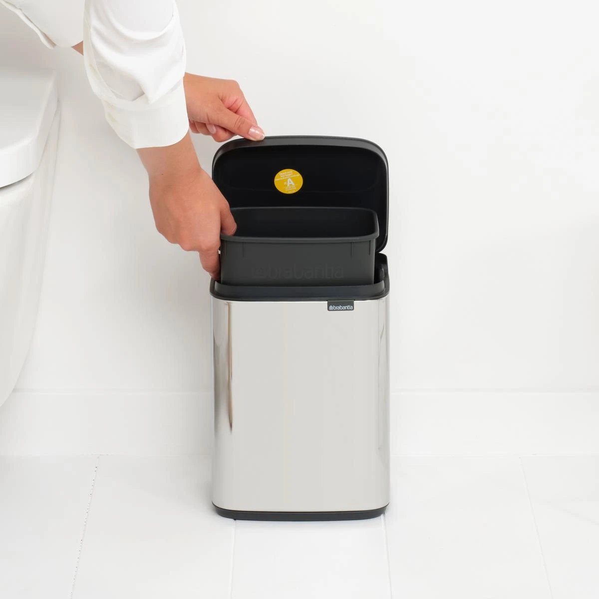 Brabantia Bo Afvalemmer 4 L - Brilliant Steel - Afbeelding 4